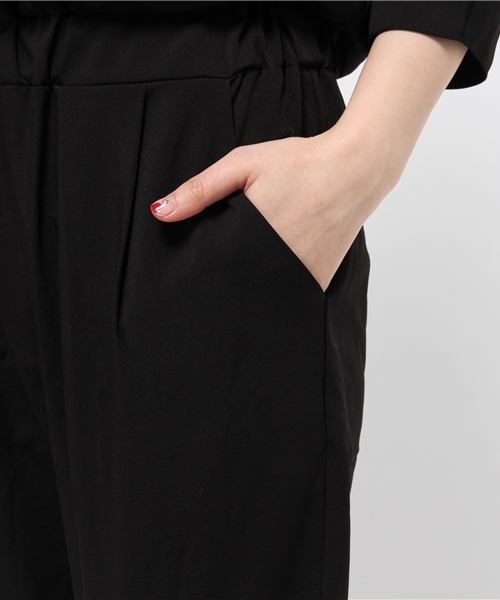 OUTLET（アウトレット）の「【CAPRICIEUX LE'MAGE】7分袖コンビネゾン（サロペット/オーバーオール・レディース・ベージュ/ブラック・FREE）」の9枚目の写真
