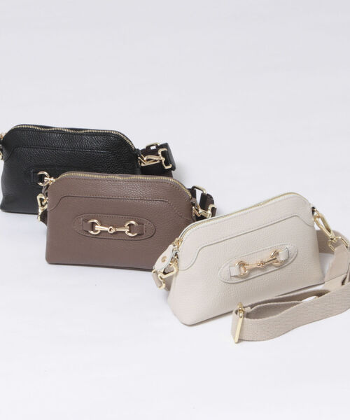 AULENTTI（オウレンティ）の「【AULENTTI/ オーレンティ】◇【WEB限定】ビットパーツミニポシェット（ショルダーバッグ・レディース・ブラック/ブラウン/オフホワイト・FREE）」の6枚目の写真