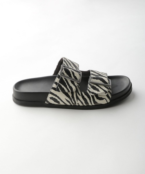 PBLIM（ページボーイリム）の「PAGEBOYLIM/ダブルベルトサンダル（サンダル・レディース・ブラック/ゼブラ・MEDIUM/X-LARGE）」の5枚目の写真