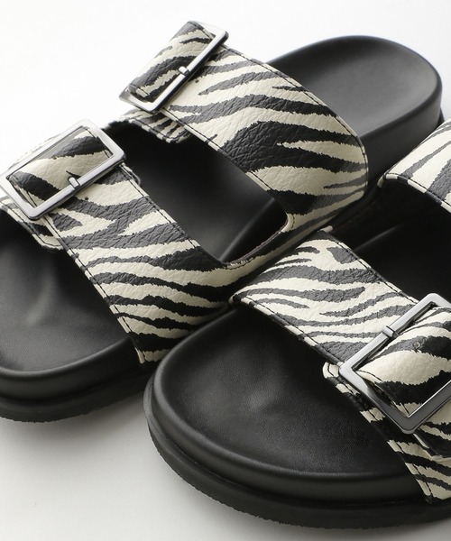 PBLIM（ページボーイリム）の「PAGEBOYLIM/ダブルベルトサンダル（サンダル・レディース・ブラック/ゼブラ・MEDIUM/X-LARGE）」の7枚目の写真