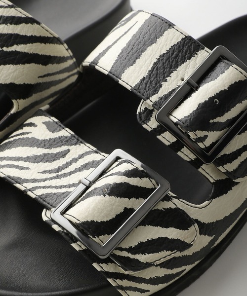 PBLIM（ページボーイリム）の「PAGEBOYLIM/ダブルベルトサンダル（サンダル・レディース・ブラック/ゼブラ・MEDIUM/X-LARGE）」の9枚目の写真