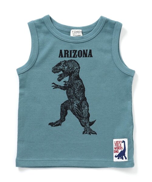 F.O.KIDS（エフオーキッズ）の「DINOSAUR タンクトップ（タンクトップ・キッズ・グレー/カーキ/オレンジ/ブルー・120/130/100/110/90/140/95/80）」の3枚目の写真