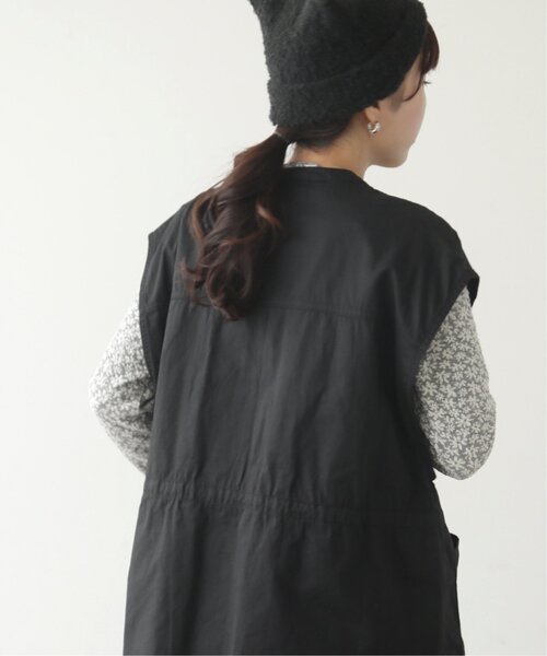 RAY CASSIN（レイカズン）の「ミリタリーノーカラーベスト（ベスト・レディース・ブラック/カーキ/キナリ・FREE）」の14枚目の写真