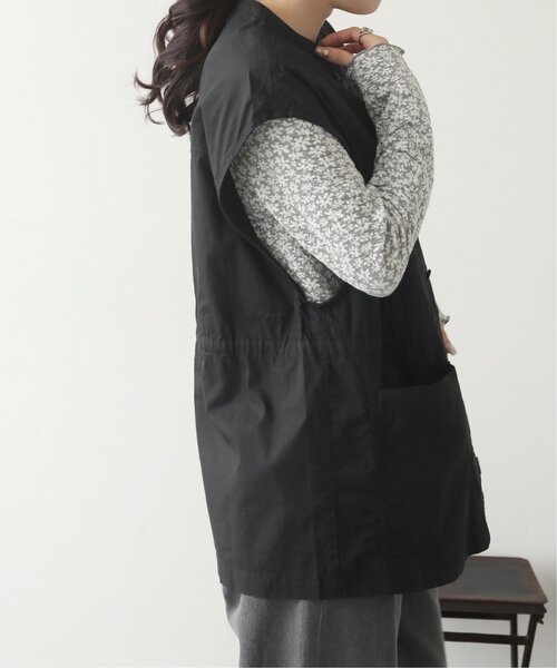 RAY CASSIN（レイカズン）の「ミリタリーノーカラーベスト（ベスト・レディース・ブラック/カーキ/キナリ・FREE）」の15枚目の写真