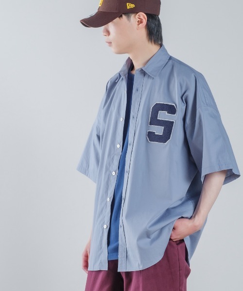 improves（インプローブス）の「ロゴワッペン ブロード ビッグサイズ 半袖シャツ（シャツ/ブラウス・メンズ・ホワイト/サックスブルー/グリーン・MEDIUM/LARGE/X-LARGE）」の17枚目の写真