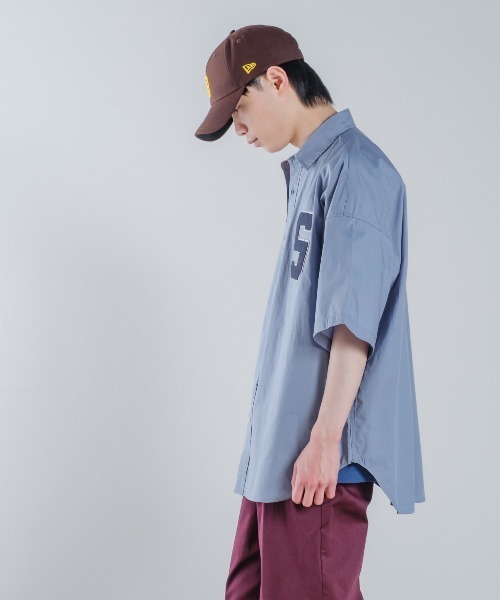 improves（インプローブス）の「ロゴワッペン ブロード ビッグサイズ 半袖シャツ（シャツ/ブラウス・メンズ・ホワイト/サックスブルー/グリーン・MEDIUM/LARGE/X-LARGE）」の7枚目の写真