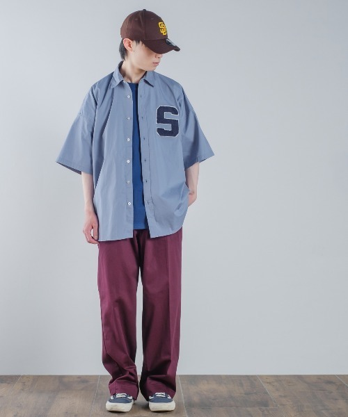 improves（インプローブス）の「ロゴワッペン ブロード ビッグサイズ 半袖シャツ（シャツ/ブラウス・メンズ・ホワイト/サックスブルー/グリーン・MEDIUM/LARGE/X-LARGE）」の9枚目の写真