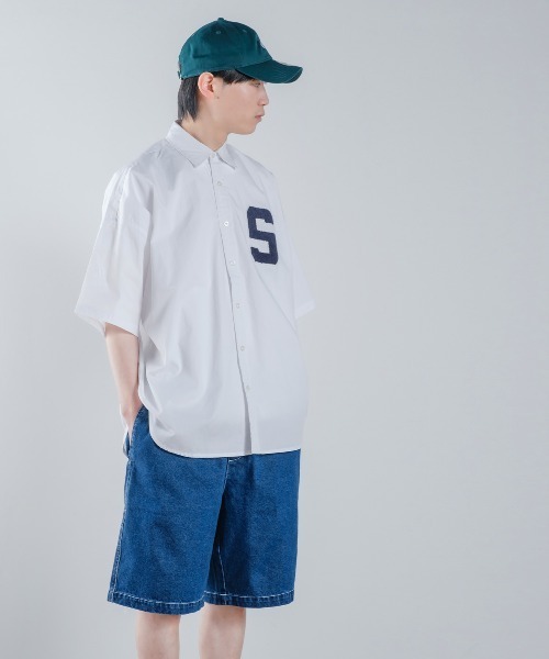 improves（インプローブス）の「ロゴワッペン ブロード ビッグサイズ 半袖シャツ（シャツ/ブラウス・メンズ・ホワイト/サックスブルー/グリーン・MEDIUM/LARGE/X-LARGE）」の14枚目の写真