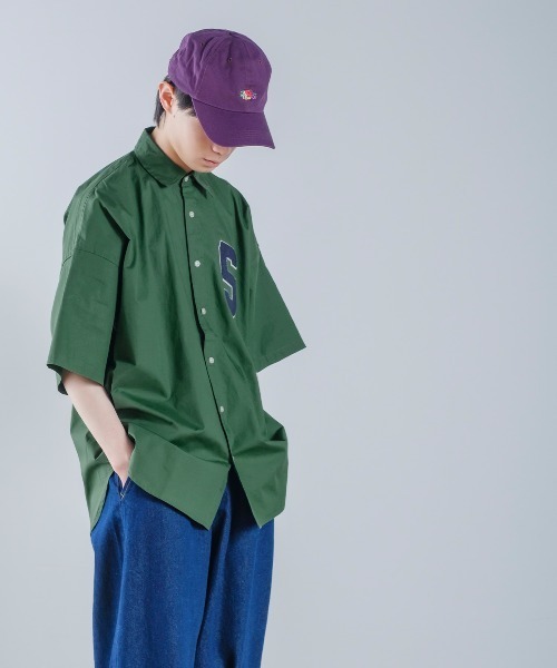 improves（インプローブス）の「ロゴワッペン ブロード ビッグサイズ 半袖シャツ（シャツ/ブラウス・メンズ・ホワイト/サックスブルー/グリーン・MEDIUM/LARGE/X-LARGE）」の19枚目の写真