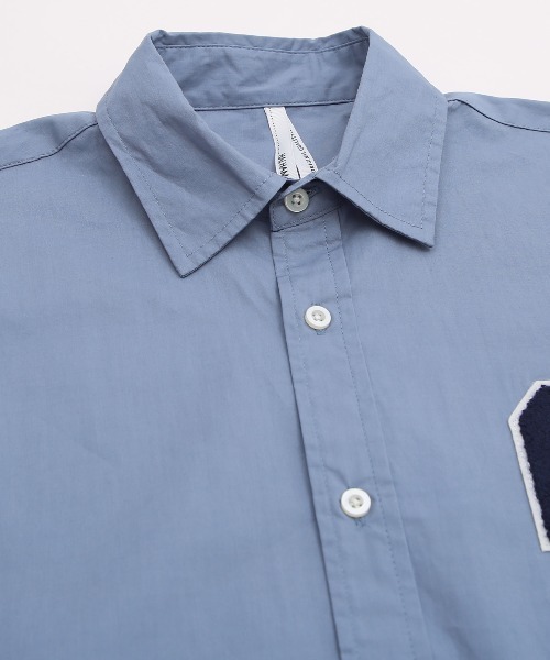 improves（インプローブス）の「ロゴワッペン ブロード ビッグサイズ 半袖シャツ（シャツ/ブラウス・メンズ・ホワイト/サックスブルー/グリーン・MEDIUM/LARGE/X-LARGE）」の5枚目の写真