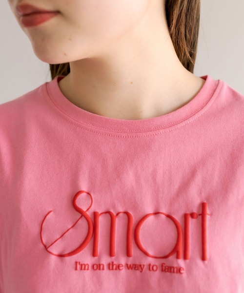 OLIVE des OLIVE（オリーブデオリーブ）の「コンパクトＴシャツ（Tシャツ/カットソー・レディース・オフホワイト/ピンク/オレンジ/ブラック・FREE）」の13枚目の写真