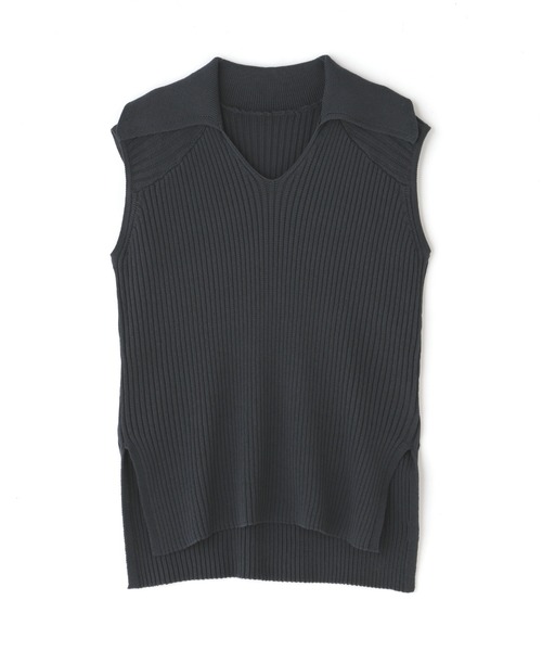 N.(N. Natural Beauty Basic)(エヌエヌナチュラルビューティーベーシック)の「◆襟付リブニット(ニット/セーター・レディース・クリーム/グリーン/オレンジ・MEDIUM)」の15枚目の写真