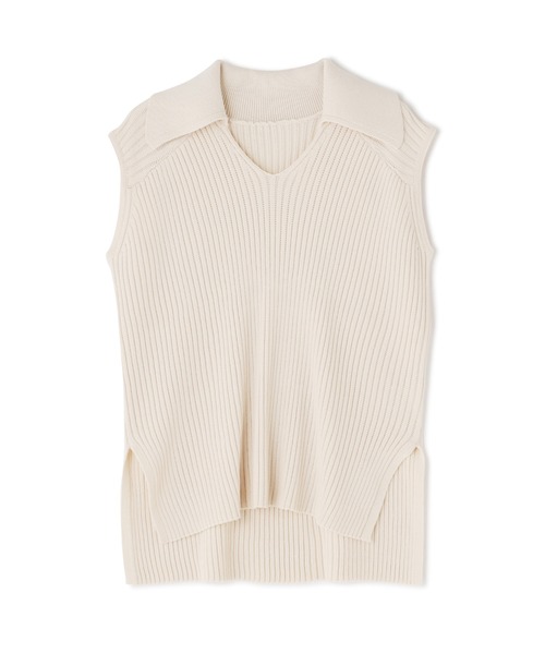 N.(N. Natural Beauty Basic)(エヌエヌナチュラルビューティーベーシック)の「◆襟付リブニット(ニット/セーター・レディース・クリーム/グリーン/オレンジ・MEDIUM)」の22枚目の写真