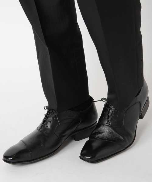 CROWDED CLOSET（クラウデッドクローゼット）の「ストレートチップ 内羽コンフォートビジネスシューズ（ドレスシューズ・メンズ・ブラック/ダークブラウン・02/03/01）」の3枚目の写真