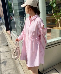 one after another NICE CLAUP | 肩あきマルチウェイミニシャツワンピース(シャツ/ブラウス)