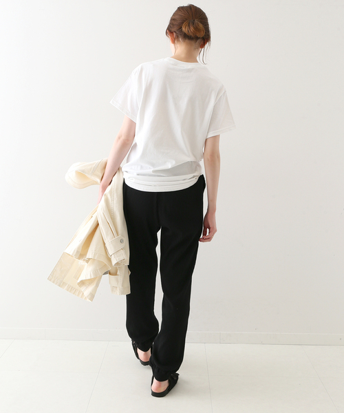 SLOBE IENA - 3点分スローブイエナ　半袖　カットソー　Tシャツ　ホワイト SLOBE IENA｜スローブイエナのTシャツ/カットソー（ホワイト