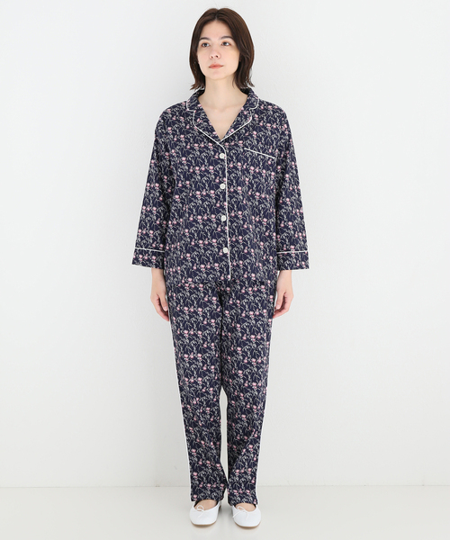 SLEEPY JONES（スリーピージョーンズ）の「【Sleepy Jones/スリーピージョーンズ】MARINA PAJAMA SET PINK BERR：パジャマセット（シャツ/ブラウス・レディース・ダークブルー・MEDIUM）」の10枚目の写真