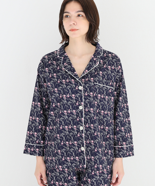 SLEEPY JONES（スリーピージョーンズ）の「【Sleepy Jones/スリーピージョーンズ】MARINA PAJAMA SET PINK BERR：パジャマセット（シャツ/ブラウス・レディース・ダークブルー・MEDIUM）」の13枚目の写真