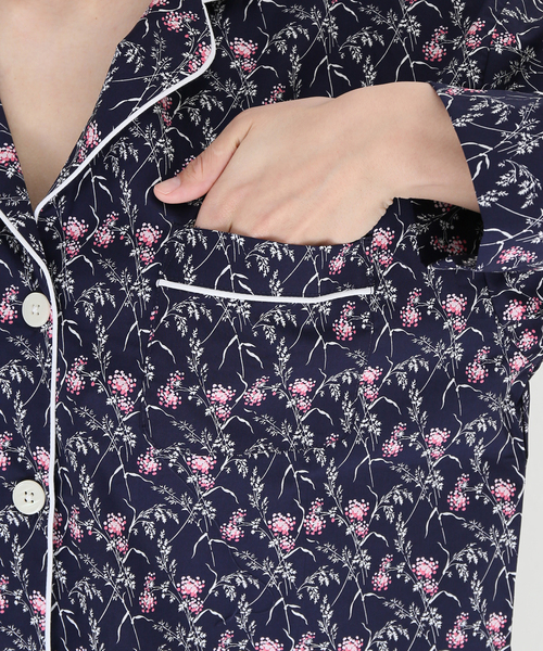 SLEEPY JONES（スリーピージョーンズ）の「【Sleepy Jones/スリーピージョーンズ】MARINA PAJAMA SET PINK BERR：パジャマセット（シャツ/ブラウス・レディース・ダークブルー・MEDIUM）」の20枚目の写真