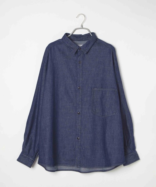 LOWRYS FARM（ローリーズファーム）の「ライトデニムシャツジャケット　353994（デニムジャケット・メンズ・ネイビー/ブルー・MEDIUM/LARGE）」の12枚目の写真