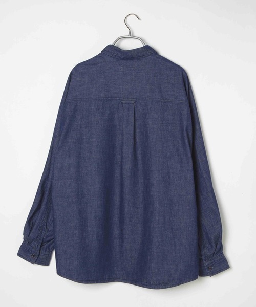 LOWRYS FARM（ローリーズファーム）の「ライトデニムシャツジャケット　353994（デニムジャケット・メンズ・ネイビー/ブルー・MEDIUM/LARGE）」の13枚目の写真