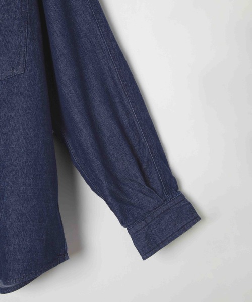 LOWRYS FARM（ローリーズファーム）の「ライトデニムシャツジャケット　353994（デニムジャケット・メンズ・ネイビー/ブルー・MEDIUM/LARGE）」の16枚目の写真