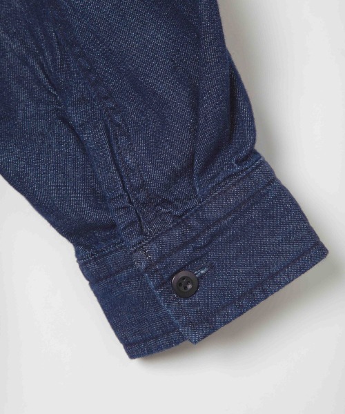 LOWRYS FARM（ローリーズファーム）の「ライトデニムシャツジャケット　353994（デニムジャケット・メンズ・ネイビー/ブルー・MEDIUM/LARGE）」の17枚目の写真