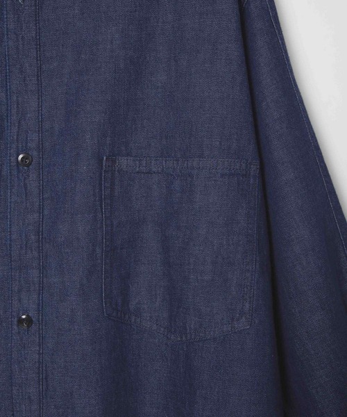 LOWRYS FARM（ローリーズファーム）の「ライトデニムシャツジャケット　353994（デニムジャケット・メンズ・ネイビー/ブルー・MEDIUM/LARGE）」の18枚目の写真