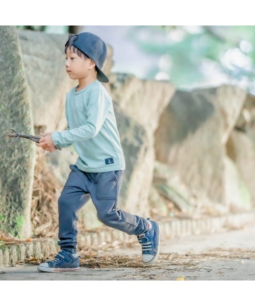 ZERO standerd（ゼロスタンダード）の「ゼロスタンダード リブロングパンツ（その他パンツ・キッズ・カーキ/ブラック/アイボリー/ブラウン/チャコールグレー・160cm/110cm/120cm/150cm/130cm/140cm）」の3枚目の写真