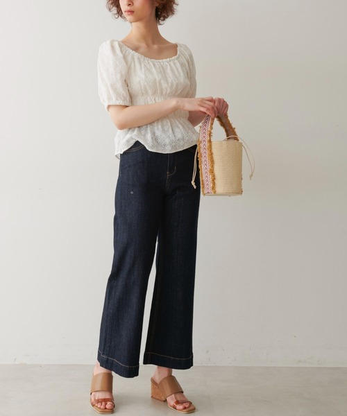 FREE'S MART(フリーズマート)の「【Sシリーズ対応】ベーシックワイドデニム(デニムパンツ・レディース・ダークネイビー/ブルー系その他3/インディゴブルー・MEDIUM/X-SMALL/SMALL)」の5枚目の写真