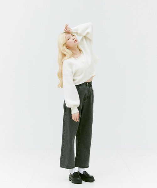 17HR（セブンティーンアワーズ）の「ボリュームスリーブショートカーディガン（カーディガン/ボレロ・レディース・ホワイト/ブラック/ブルー・FREE）」の11枚目の写真