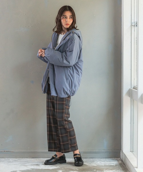 LEPSIM（レプシィム）の「【6つの嬉しい機能付き】ハタラク7DAYSチェックストレートパンツ 2022冬　288384（スラックス・レディース・グリーン/ブラウン/グレイッシュベージュ・MEDIUM/LARGE/SMALL/X-SMALL/X-LARGE）」の12枚目の写真