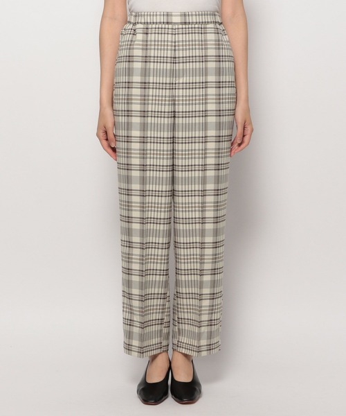 LEPSIM（レプシィム）の「【6つの嬉しい機能付き】ハタラク7DAYSチェックストレートパンツ 2022冬　288384（スラックス・レディース・グリーン/ブラウン/グレイッシュベージュ・MEDIUM/LARGE/SMALL/X-SMALL/X-LARGE）」の15枚目の写真