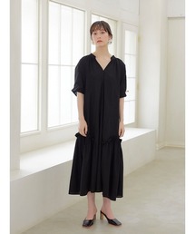 v neck smock dress