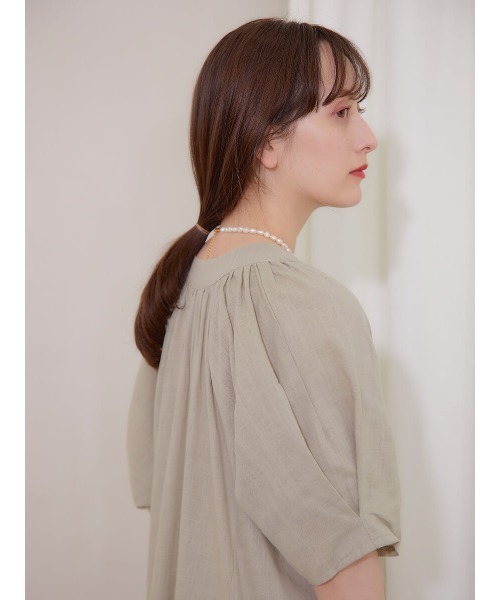 Ayla(アイラ)の「v neck smock dress(ワンピース・レディース・ブラック/オリーブ・FREE)」の14枚目の写真