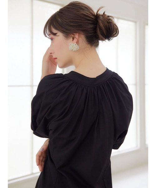 Ayla(アイラ)の「v neck smock dress(ワンピース・レディース・ブラック/オリーブ・FREE)」の11枚目の写真