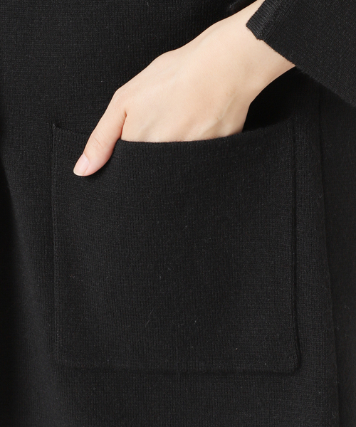 新品　FRAMeWORK ミラノリブ ニットジャケット　ブラック FRAMeWORK（フレームワーク）の「ミラノリブニットジャケット