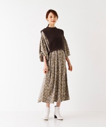 abahouse mavie | 袖ボリュームワンピース&ニットベストセット(ワンピース)