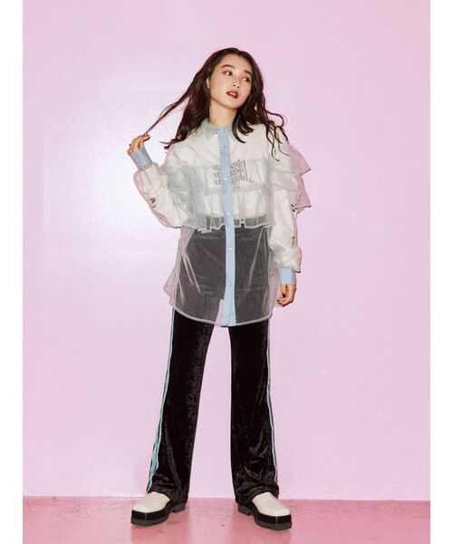 jouetie（ジュエティ）の「ベロアラインフレアパンツ（その他パンツ・レディース・ブラック/ピンク/ブルー・MEDIUM）」の10枚目の写真