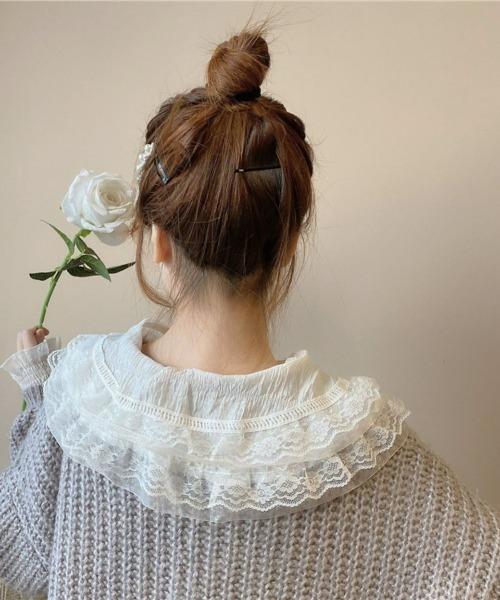 LAC-VERT(ラック・ヴェール)の「ふわふわ襟レースシャツ(シャツ/ブラウス・レディース・アイボリー・FREE)」の11枚目の写真