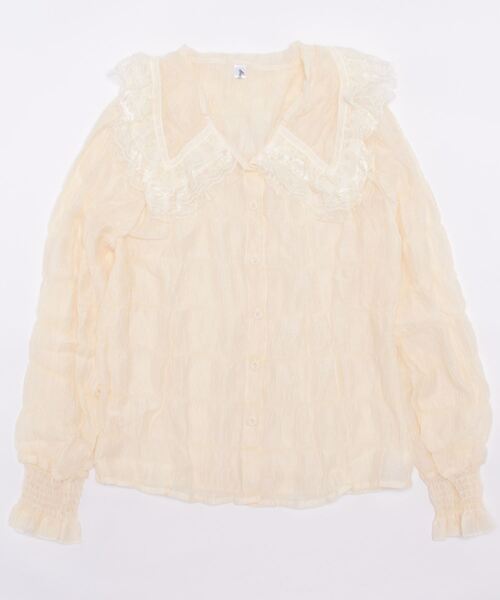LAC-VERT(ラック・ヴェール)の「ふわふわ襟レースシャツ(シャツ/ブラウス・レディース・アイボリー・FREE)」の14枚目の写真