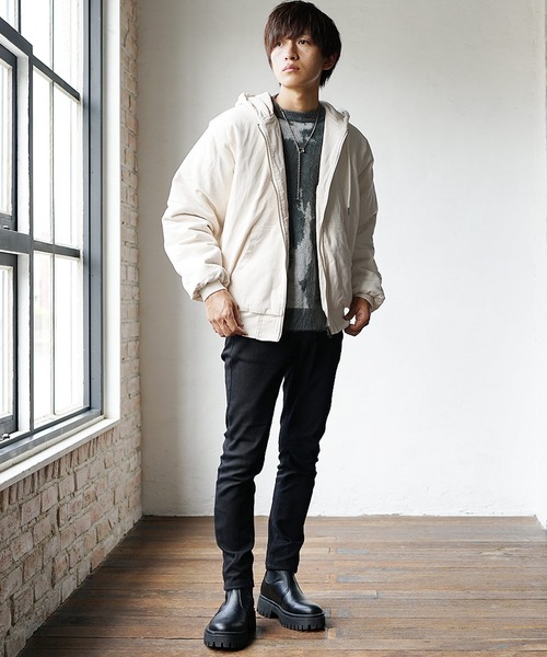 MinoriTY（マイノリティ）の「【MinoriTY】コーデュロイ フード/フーディー ジップ アクティブアウター 春服 冬服 ブルゾン メンズ（ブルゾン・メンズ・ブラック/アイボリー/キャメル・M/L/XL）」の20枚目の写真