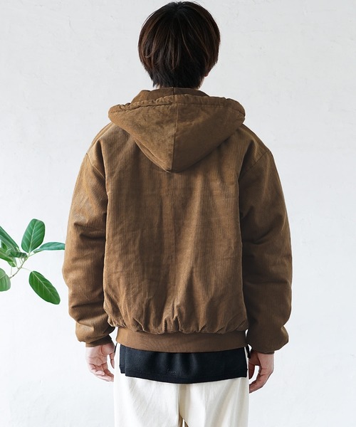 MinoriTY（マイノリティ）の「【MinoriTY】コーデュロイ フード/フーディー ジップ アクティブアウター 春服 冬服 ブルゾン メンズ（ブルゾン・メンズ・ブラック/アイボリー/キャメル・M/L/XL）」の21枚目の写真