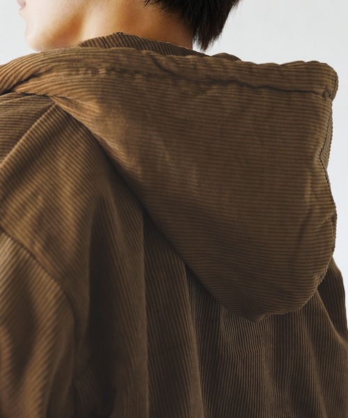 MinoriTY（マイノリティ）の「【MinoriTY】コーデュロイ フード/フーディー ジップ アクティブアウター 春服 冬服 ブルゾン メンズ（ブルゾン・メンズ・ブラック/アイボリー/キャメル・M/L/XL）」の5枚目の写真