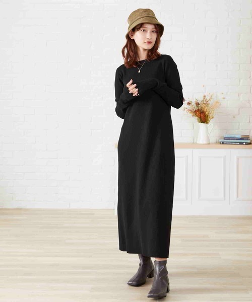 acro(アクロ)の「マルチWAYカットアウトニットワンピ〈手洗い可能〉/AC2303(ワンピース・レディース・ブラック/カーキ/オレンジ・フリ-)」の6枚目の写真