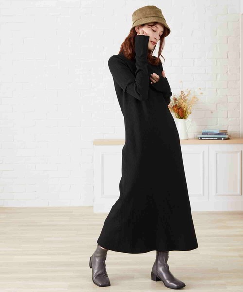 acro(アクロ)の「マルチWAYカットアウトニットワンピ〈手洗い可能〉/AC2303(ワンピース・レディース・ブラック/カーキ/オレンジ・フリ-)」の8枚目の写真