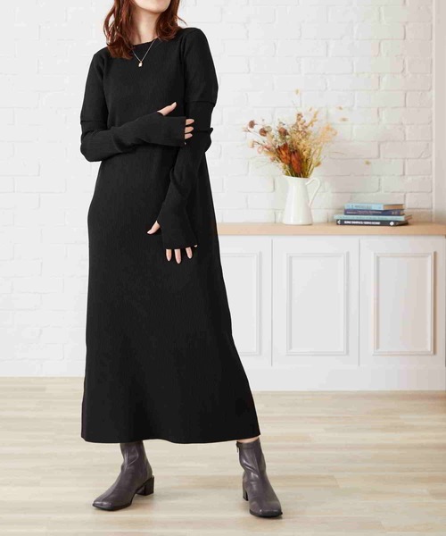 acro(アクロ)の「マルチWAYカットアウトニットワンピ〈手洗い可能〉/AC2303(ワンピース・レディース・ブラック/カーキ/オレンジ・フリ-)」の13枚目の写真