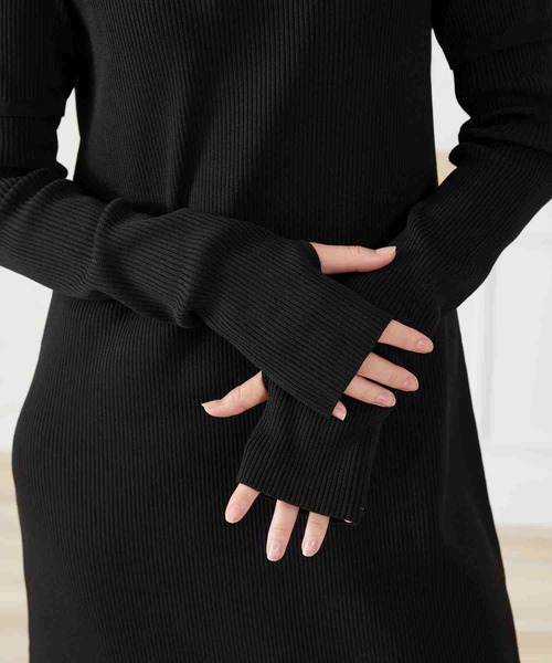 acro(アクロ)の「マルチWAYカットアウトニットワンピ〈手洗い可能〉/AC2303(ワンピース・レディース・ブラック/カーキ/オレンジ・フリ-)」の21枚目の写真