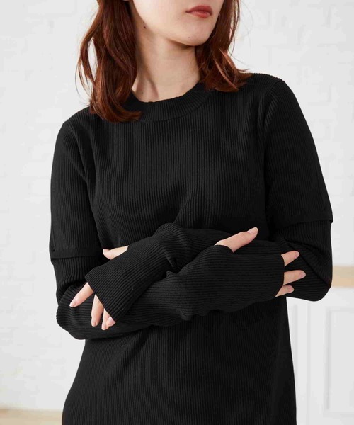 acro(アクロ)の「マルチWAYカットアウトニットワンピ〈手洗い可能〉/AC2303(ワンピース・レディース・ブラック/カーキ/オレンジ・フリ-)」の17枚目の写真