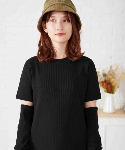 acro(アクロ)の「マルチWAYカットアウトニットワンピ〈手洗い可能〉/AC2303(ワンピース・レディース・ブラック/カーキ/オレンジ・フリ-)」の14枚目の写真